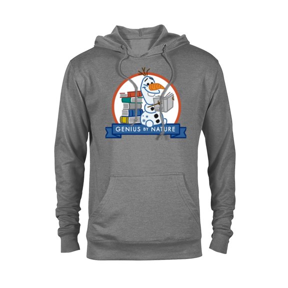 Disney Frozen 2 Olaf and Books Genius By Nature - Pullover Hoodie for Adults - Customized-Graphite Heather