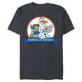 thumbnail image 1 of Disney Frozen 2 Olaf and Books Genius By Nature- Short Sleeve Blended T-Shirt for Adults - Customized-Navy Heather, 1 of 5