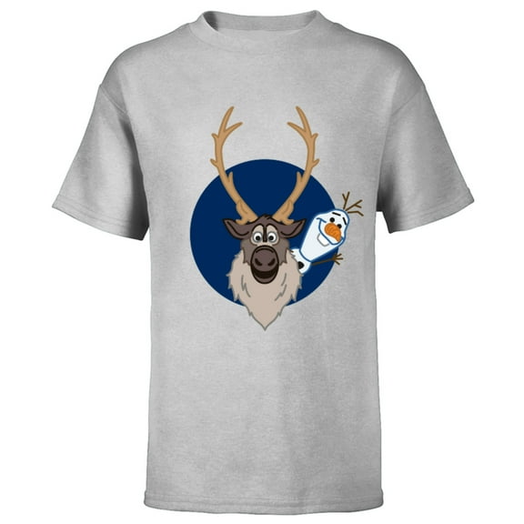 Disney Frozen 2 Olaf and Sven T-Shirt - Short Sleeve T-Shirt for Kids - Customized-Athletic Heather