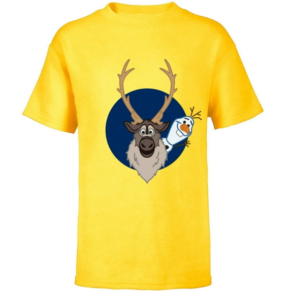 Disney Frozen 2 Olaf and Sven T-Shirt - Short Sleeve T-Shirt for Kids - Customized-Sunflower