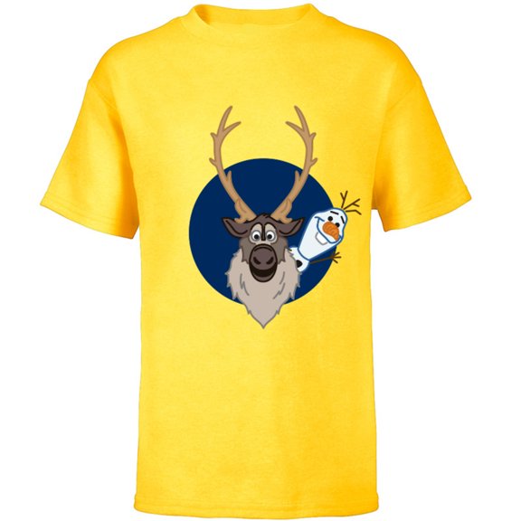 Disney Frozen 2 Olaf and Sven T-Shirt - Short Sleeve T-Shirt for Kids - Customized-Sunflower