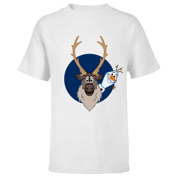 Disney Frozen 2 Olaf and Sven T-Shirt - Short Sleeve T-Shirt for Kids - Customized-White