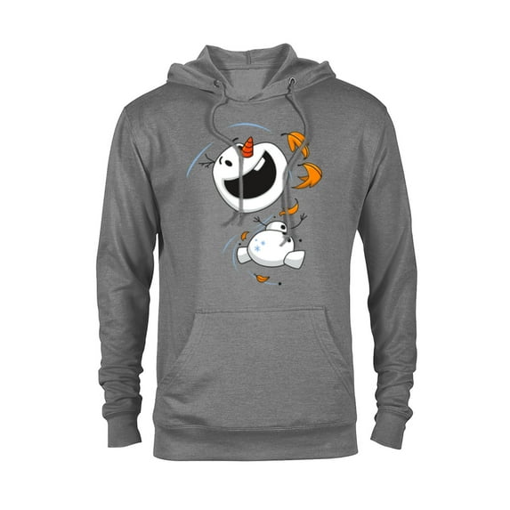Disney Frozen 2 Olaf in the Wind T-Shirt - Pullover Hoodie for Adults - Customized-Graphite Heather
