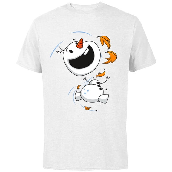 Disney Frozen 2 Olaf in the Wind T-Shirt - Short Sleeve Cotton T-Shirt for Adults - Customized-White