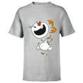 thumbnail image 1 of Disney Frozen 2 Olaf in the Wind T-Shirt - Short Sleeve T-Shirt for Kids - Customized-Athletic Heather, 1 of 5