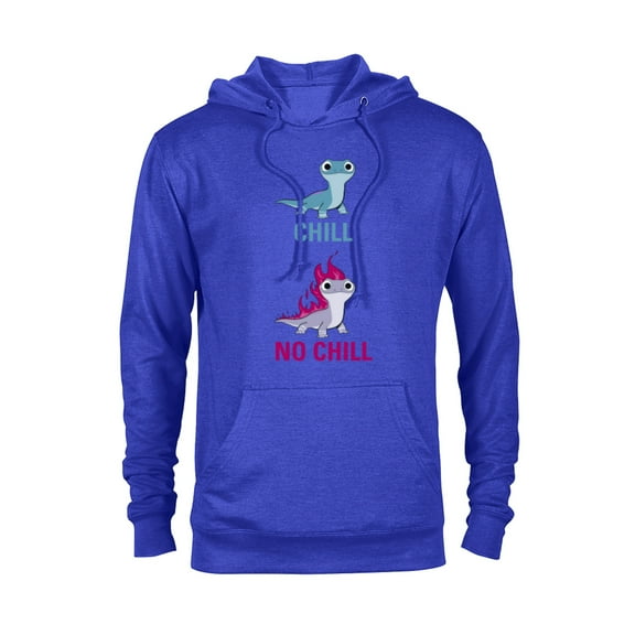 Disney Frozen 2 Salamander Chill vs No Chill - Pullover Hoodie for Adults -Customized-Royal Heather