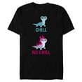 thumbnail image 1 of Disney Frozen 2 Salamander Chill vs No Chill - Short Sleeve Blended T-Shirt for Adults -Customized-Black Snow Heather, 1 of 4