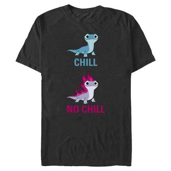 Disney Frozen 2 Salamander Chill vs No Chill - Short Sleeve Blended T-Shirt for Adults -Customized-Graphite Snow Heather