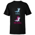 thumbnail image 1 of Disney Frozen 2 Salamander Chill vs No Chill - Short Sleeve T-Shirt for Kids -Customized-Black, 1 of 5