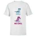 thumbnail image 1 of Disney Frozen 2 Salamander Chill vs No Chill - Short Sleeve T-Shirt for Kids -Customized-White, 1 of 5