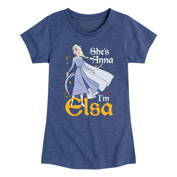 Disney Frozen 2 - She's Anna, I'm Elsa - Toddler & Youth Girls Short Sleeve Graphic T-Shirt