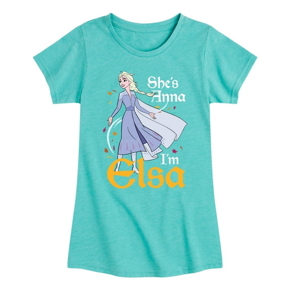 Disney Frozen 2 - She's Anna, I'm Elsa - Toddler & Youth Girls Short Sleeve Graphic T-Shirt