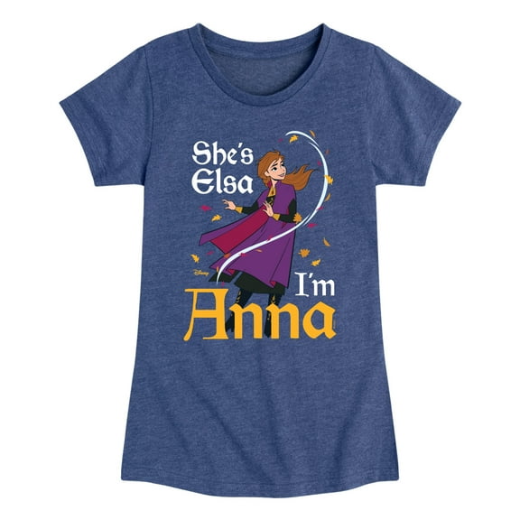 Disney Frozen 2 - She's Elsa, I'm Anna - Toddler & Youth Girls Short Sleeve Graphic T-Shirt