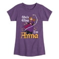 thumbnail image 1 of Disney Frozen 2 - She's Elsa, I'm Anna - Toddler & Youth Girls Short Sleeve Graphic T-Shirt, 1 of 5