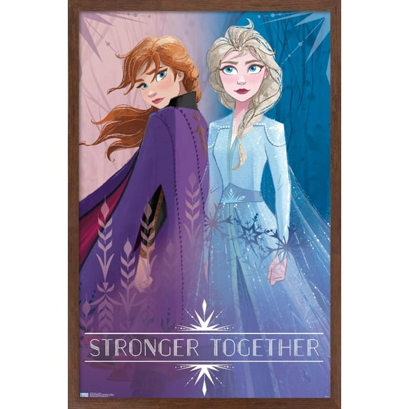 Disney Frozen 2 - Sisters Wall Poster, 22.375" x 34", Framed
