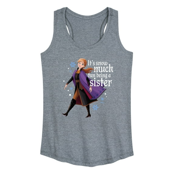 Disney Frozen 2 - Snow Much Fun Being A Sister Anna Christmas - Women's Racerback Tank Top