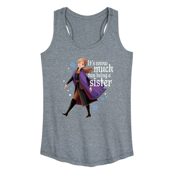 Disney Frozen 2 - Snow Much Fun Being A Sister Anna Christmas - Women's Racerback Tank Top