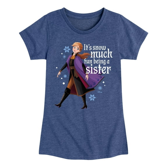 Disney Frozen 2 - Snow Much Fun Being A Sister Anna - Toddler & Youth Girls Short Sleeve Graphic T-Shirt