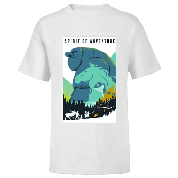 Disney Frozen 2 Spirit of Adventure Poster T-Shirt - Short Sleeve T-Shirt for Kids - Customized-White