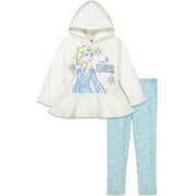 Disney Frozen 2 Toddler Girls' Fleece Ruffle Hoodie & Leggings Set - 3T