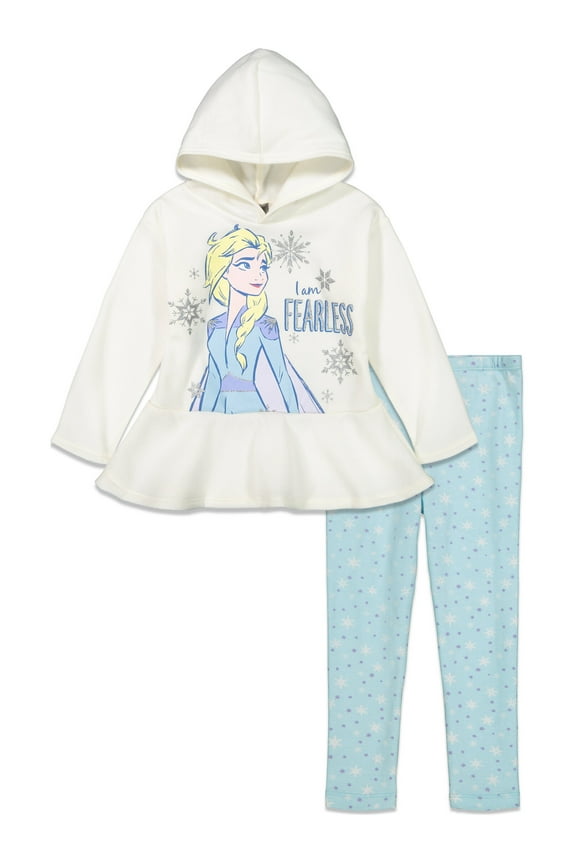 Frozen 2 Toddler Girls' Fleece Ruffle Hoodie & Leggings Set - 3T