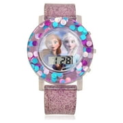 Disney Frozen 2 Unisex Child Jelly Silicone Glitter Strap Watch in Purple (FZN4529WM)