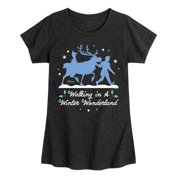 Disney Frozen 2 - Walk In A Winter Wonderland Christmas - Toddler & Youth Girls Short Sleeve Graphic T-Shirt