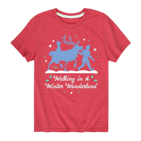 Disney Frozen 2 - Walk In A Winter Wonderland Christmas - Toddler & Youth Short Sleeve Graphic T-Shirt