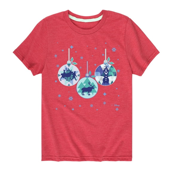Disney Frozen 2 - Winter Christmas Ornaments - Toddler & Youth Short Sleeve Graphic T-Shirt