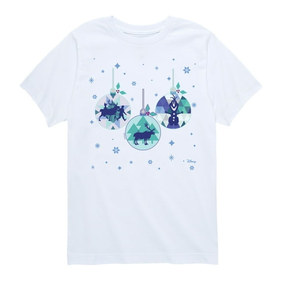Disney Frozen 2 - Winter Christmas Ornaments - Toddler & Youth Short Sleeve Graphic T-Shirt