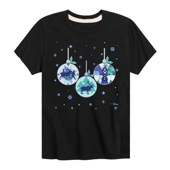 Disney Frozen 2 - Winter Christmas Ornaments - Toddler & Youth Short Sleeve Graphic T-Shirt
