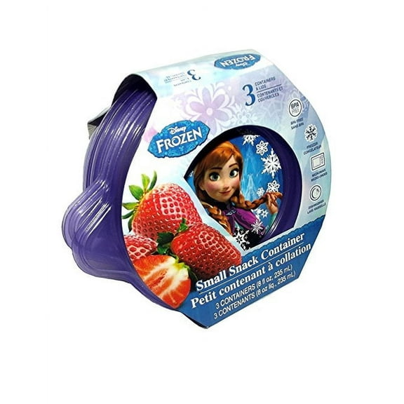 Disney Frozen 3pk Small Snack White Food Storage Containers (3 Count)