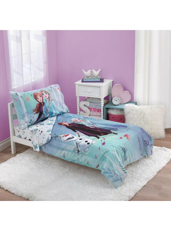 Disney Frozen 4 Piece Toddler Bedding Set, Toddler Bed