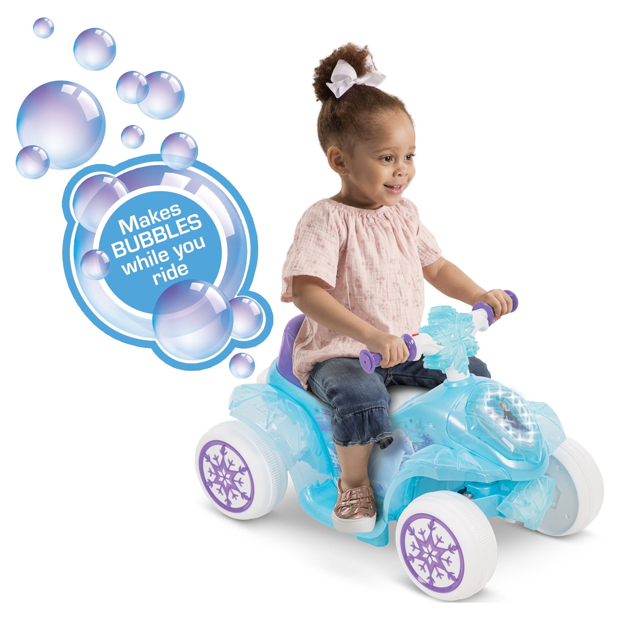 Disney Frozen 6 Volts Electric Ride-on Quad for Girls, Ages 1.5+ Years, by Huffy - image 1 of 15