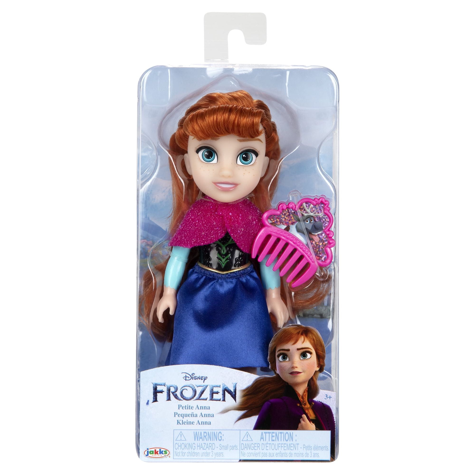 Disney Frozen 6 inch Petite Classic Anna Fashion Doll with Beautiful Outfit  and Comb 