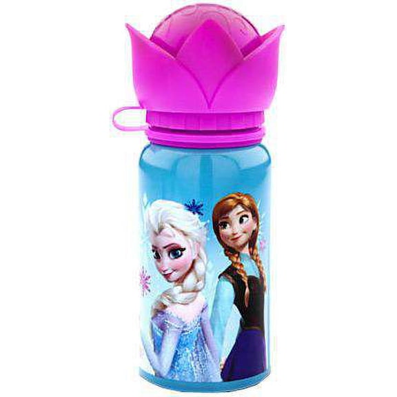 Disney Frozen Aluminum Water Bottle (Pink Flower Top)