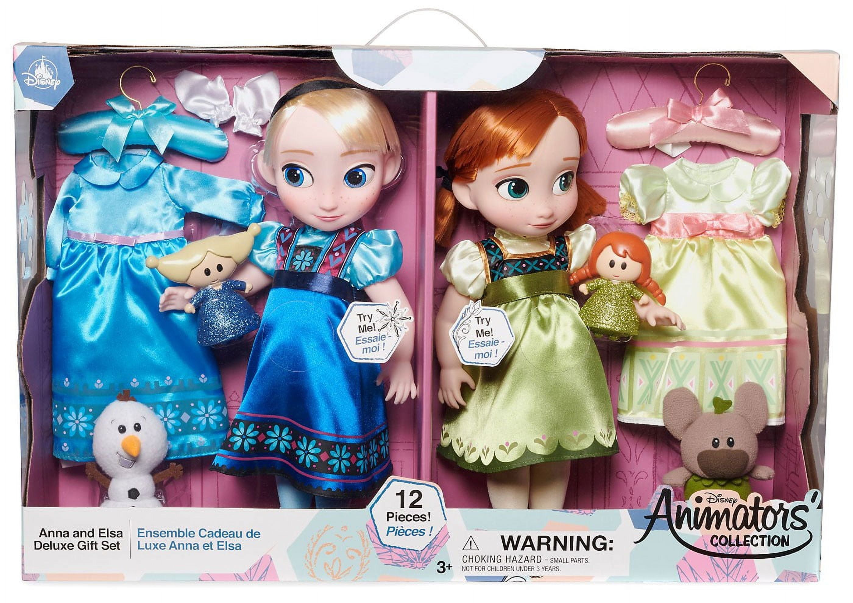 Disney Store Frozen Anna and Elsa Animators Collection Dolls Deluxe 2015 Set  - Walmart.com