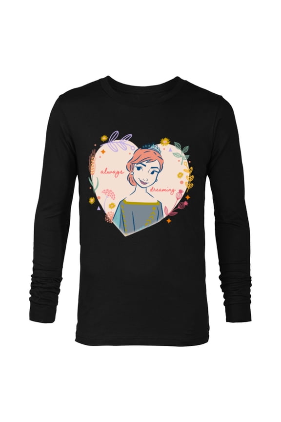 Frozen Anna Always Dreaming - Long Sleeve T-Shirt for Men - Customized-Black