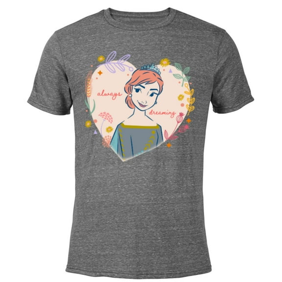 Disney Frozen Anna Always Dreaming - Short Sleeve Blended T-Shirt for Adults - Customized-Dark Heather