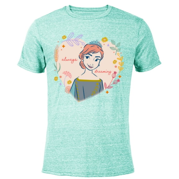 Disney Frozen Anna Always Dreaming - Short Sleeve Blended T-Shirt for Adults - Customized-Ocean Blue