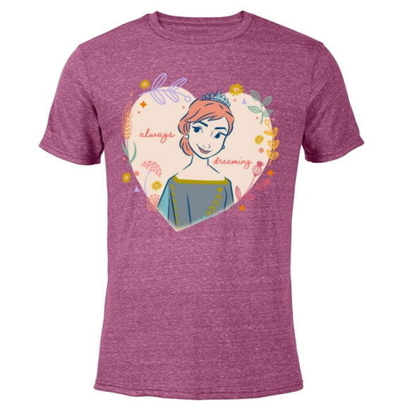Disney Frozen Anna Always Dreaming - Short Sleeve Blended T-Shirt for Adults - Customized-Purple