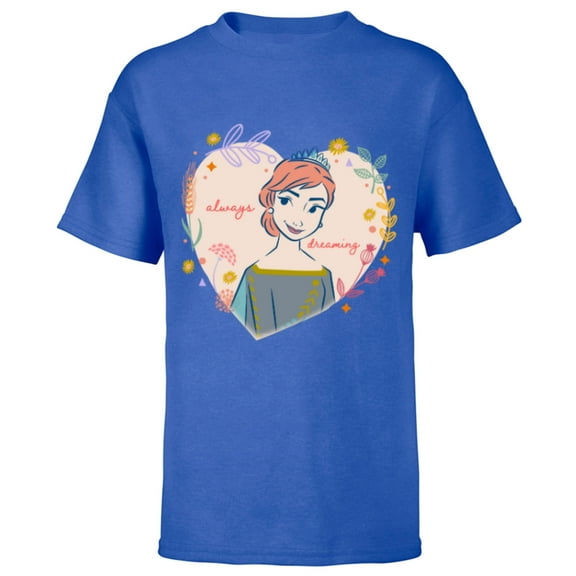 Disney Frozen Anna Always Dreaming - Short Sleeve T-Shirt for Kids - Customized-Royal