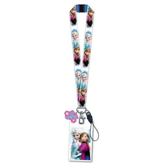 Disney Frozen Anna & Elsa Lanyard Keychain (White)