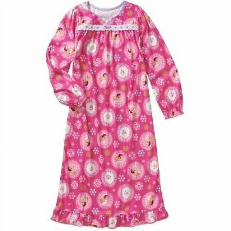 Disney Frozen Anna Elsa Long Sleeve Granny Nightgown Pajama Girl Size 7 ...