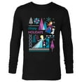 thumbnail image 1 of Disney Frozen Anna Elsa Olaf Happy Holidays - Long Sleeve T-Shirt for Men – Customized-Black, 1 of 5