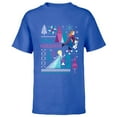 thumbnail image 1 of Disney Frozen Anna Elsa Olaf Happy Holidays - Short Sleeve T-Shirt for Kids – Customized-Royal, 1 of 5