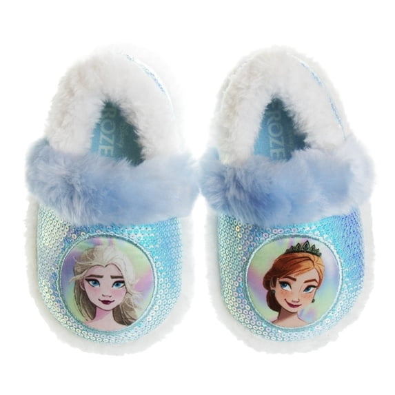 Disney Frozen Anna & Elsa Slip-on Nylex Fabric Slippers for Toddler Girls