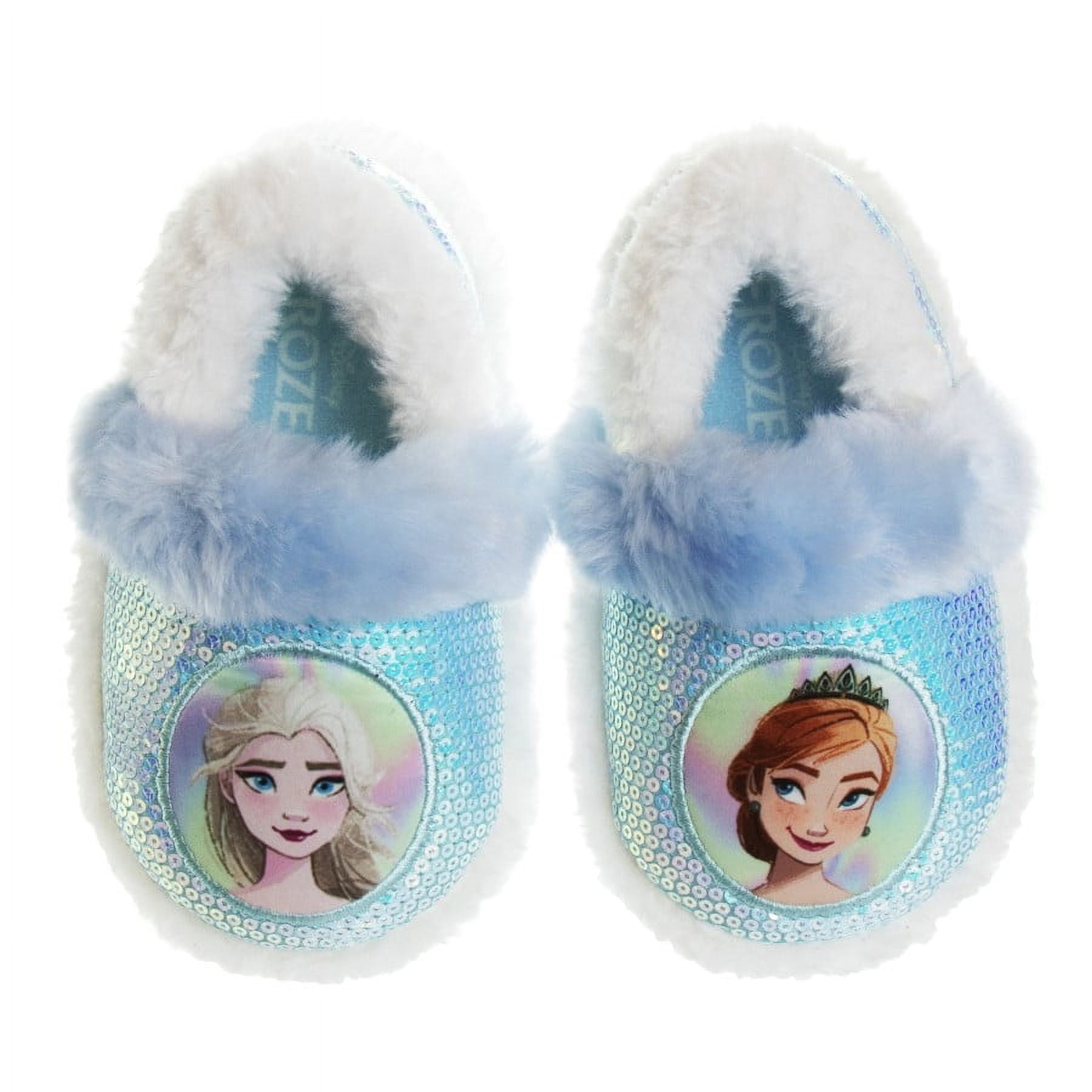 Disney Frozen Anna & Elsa Slip-on Nylex Fabric Slippers for Toddler Girls
