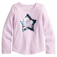 thumbnail image 1 of Disney Frozen Anna Elsa Tee for Girls Flutter Tee Long Sleeve Tee White and Teal Anna Elsa Sizes 7-12., 1 of 2