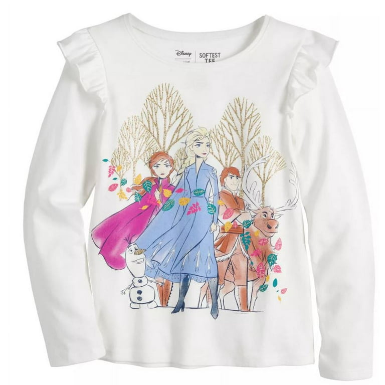 Disney Frozen Anna Elsa Tee for Girls Flutter Tee Long Sleeve Tee - Main Image
